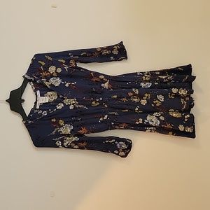 American Rag Blue Floral Dress Women's Small